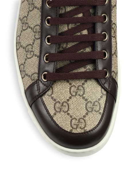 gucci canvas high top sneakers.